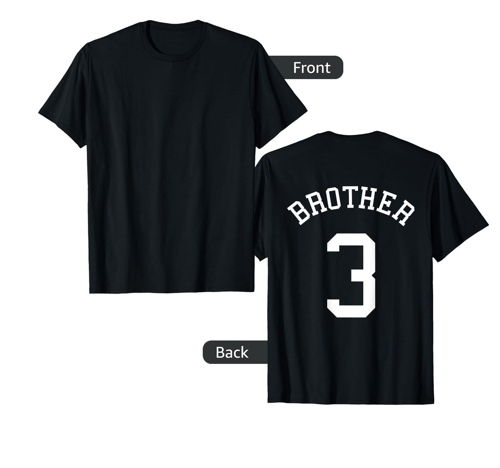 Brother Team Uniform 3 Football Baseball T-Shirt - Minimalist Print Unisex - T-Shirt, Sweatshirt, Hoodie