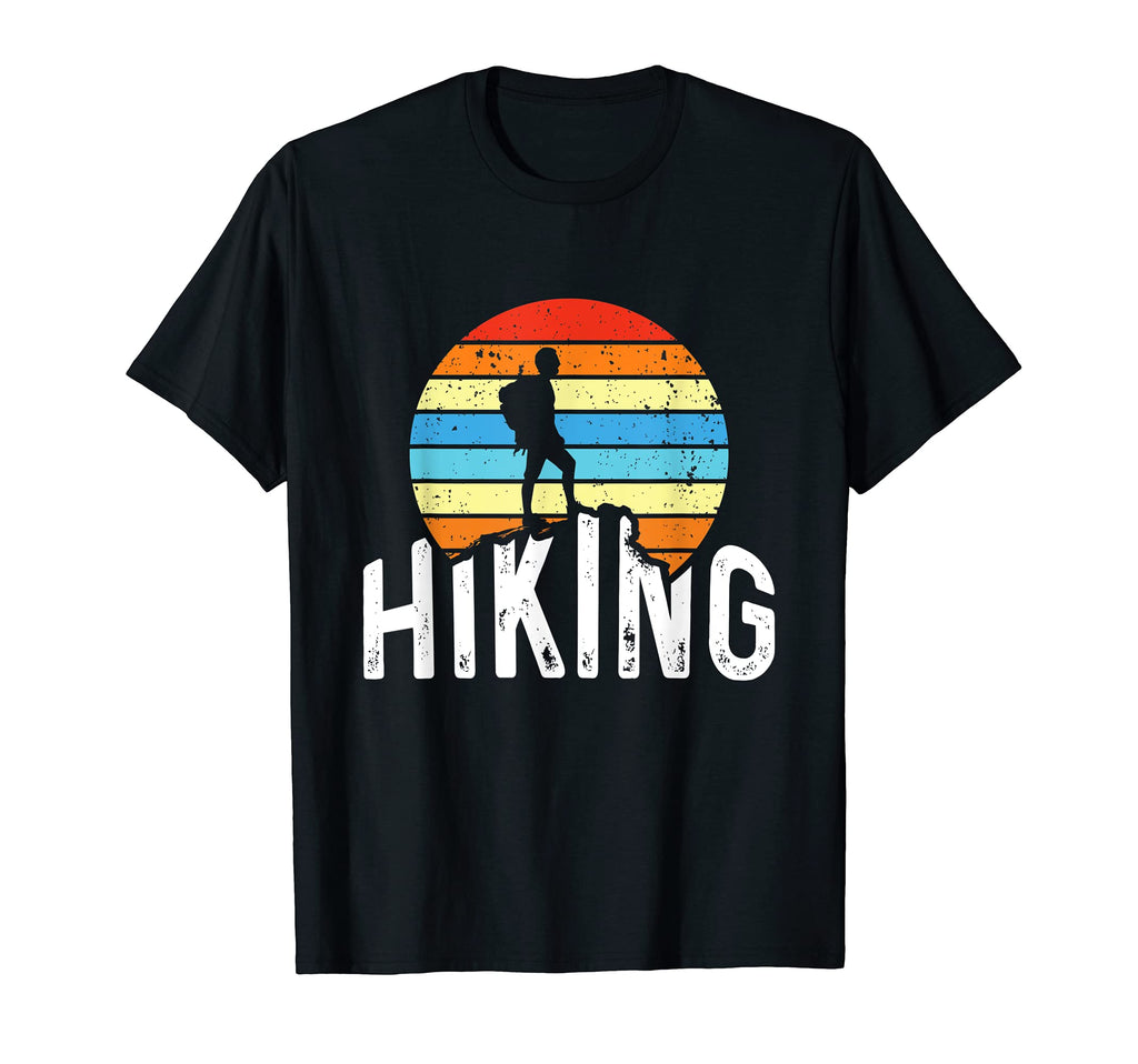 Hiking Hiker Rock Sunset T-Shirt - Casual Everyday Wear Men Women - T-Shirt, Sweatshirt, Hoodie