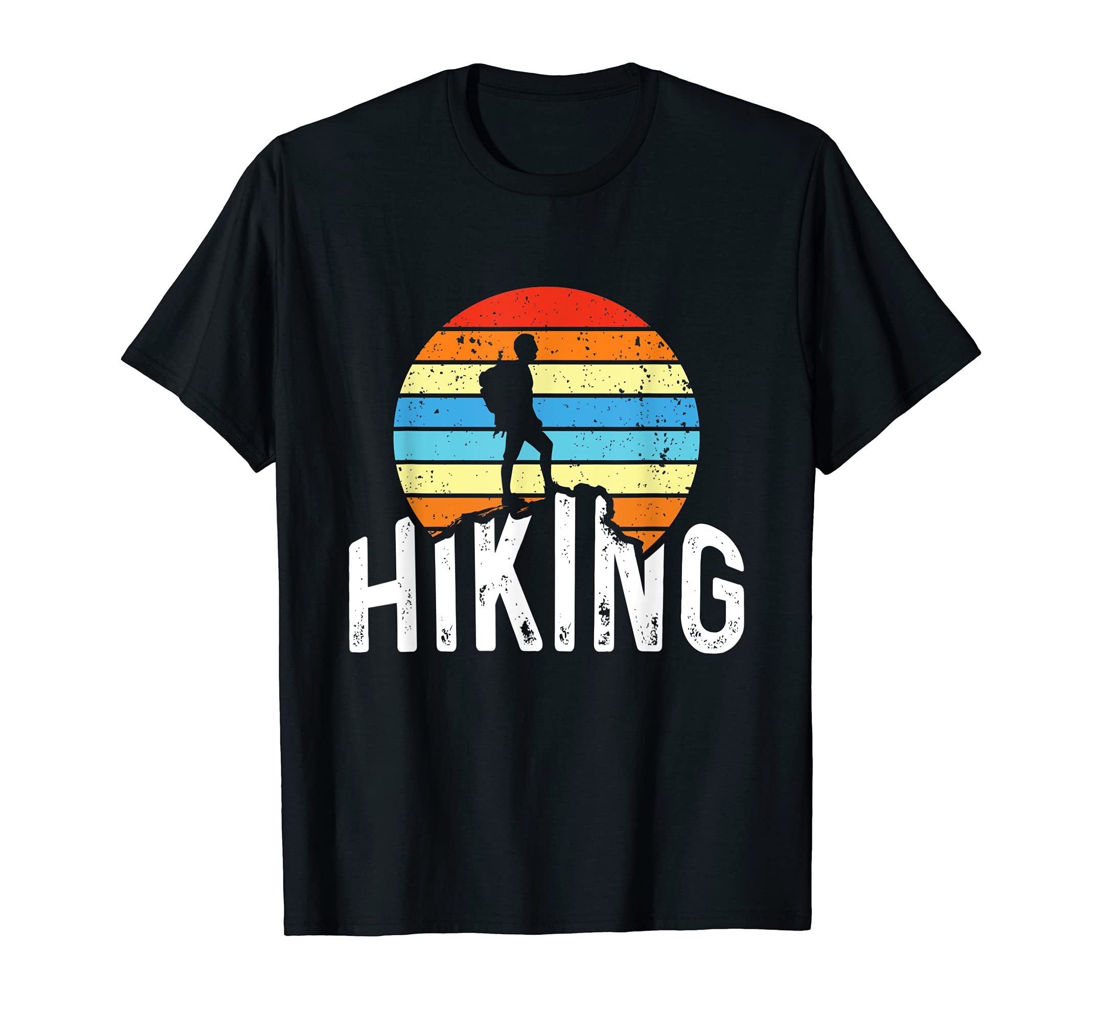 Hiking Hiker Rock Sunset T-Shirt - Casual Everyday Wear Men Women - T-Shirt, Sweatshirt, Hoodie