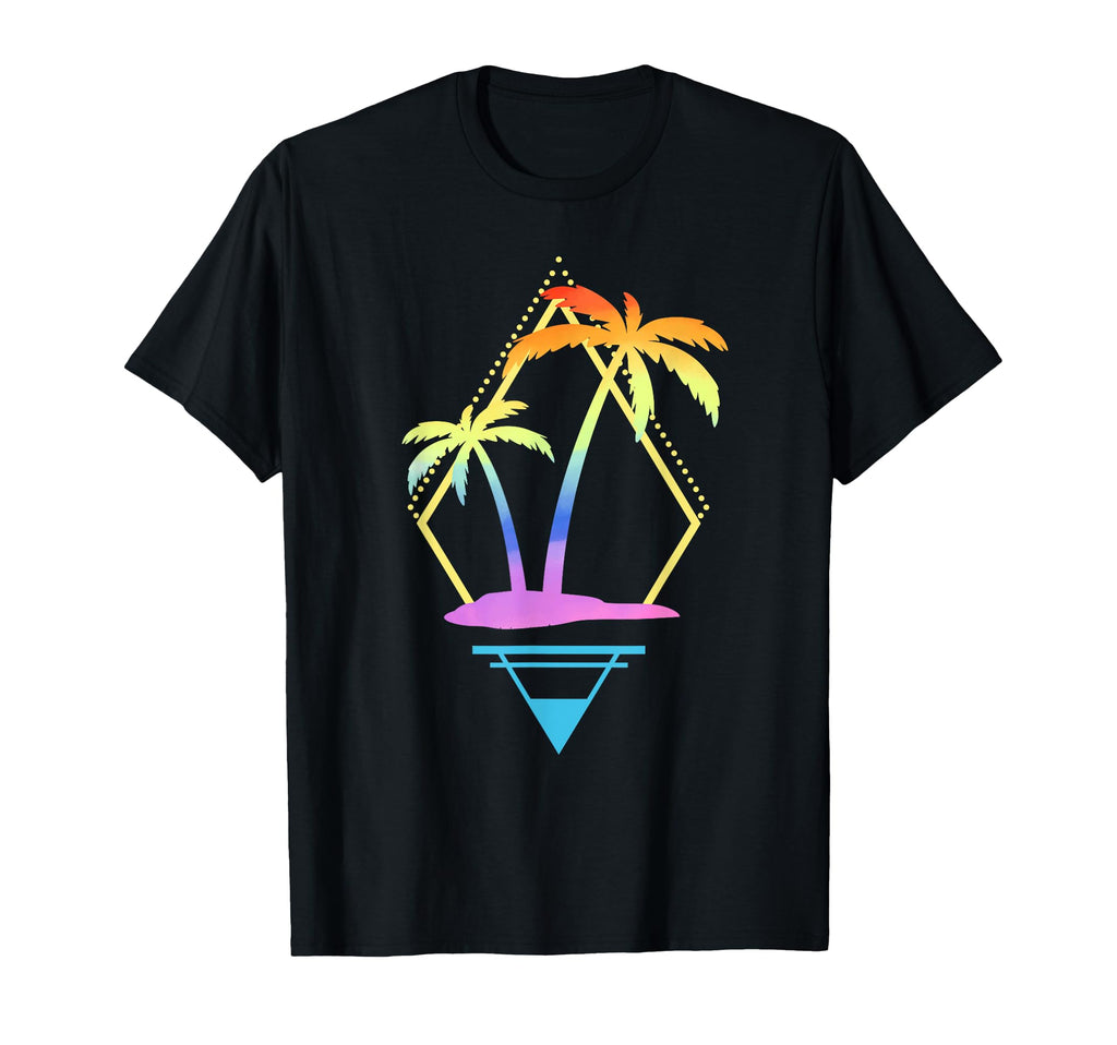 Palm Trees 90S Vaporwave Aesthetic 80S T-Shirt - Graphic Print for Adults - T-Shirt, Sweatshirt, Hoodie