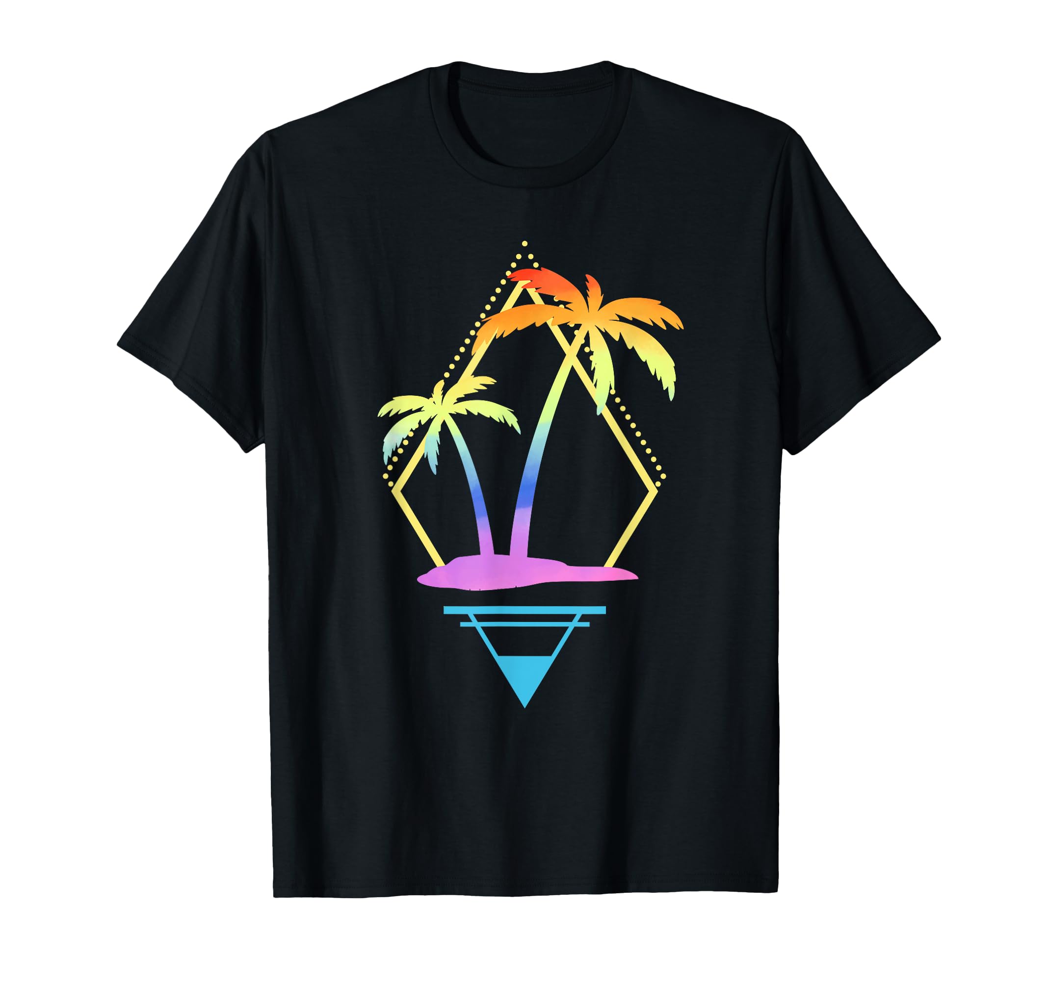 Palm Trees 90S Vaporwave Aesthetic 80S T-Shirt - Graphic Print for Adults - T-Shirt, Sweatshirt, Hoodie