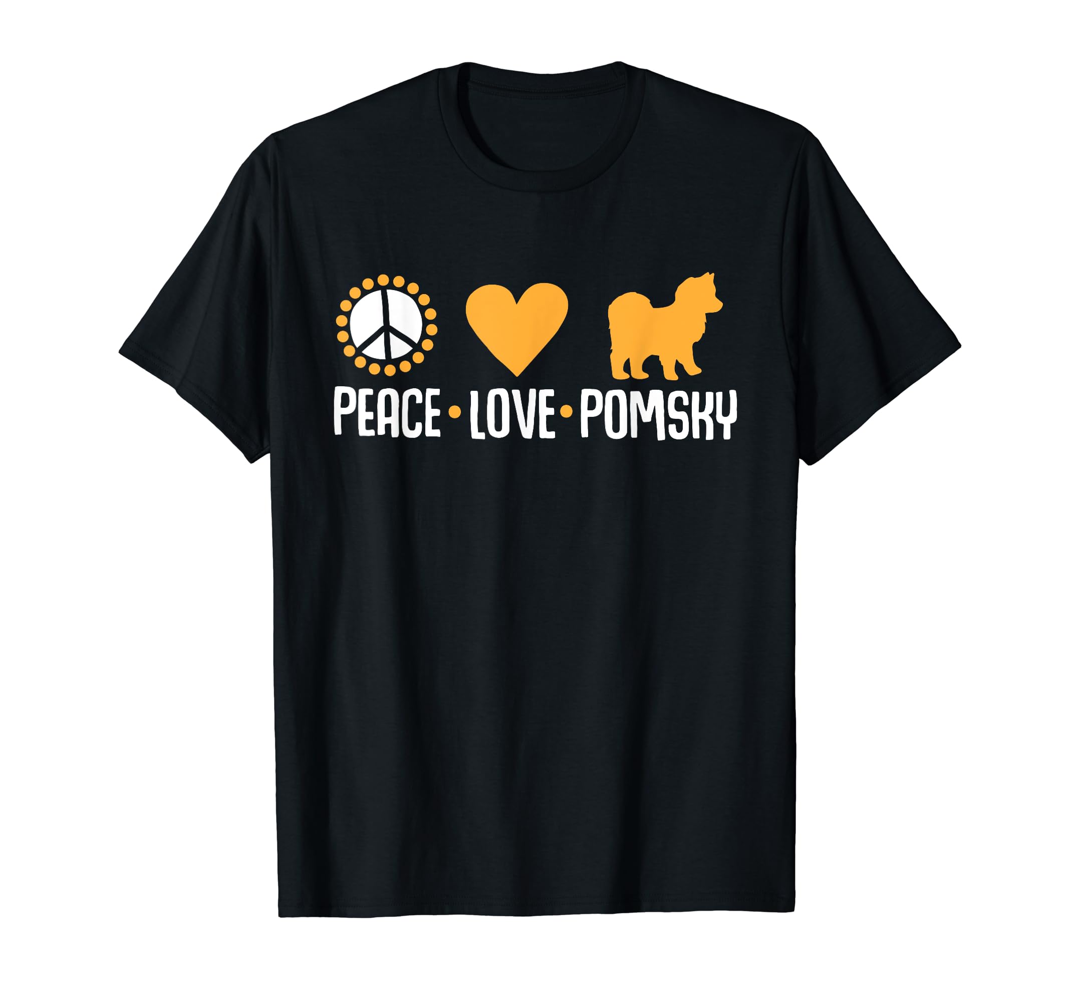 Funny Pomsky Lover Peace Love Pomsky T-Shirt - Streetwear Style for Adults - T-Shirt, Sweatshirt, Hoodie