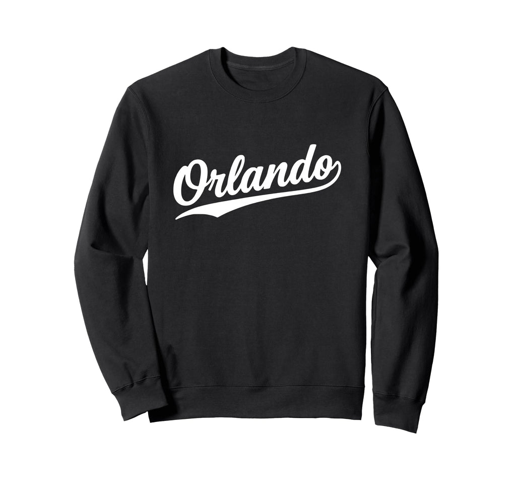 Orlando Florida Script 1970S White Sweatshirt - Graphic Print for Adults - T-Shirt, Sweatshirt, Hoodie