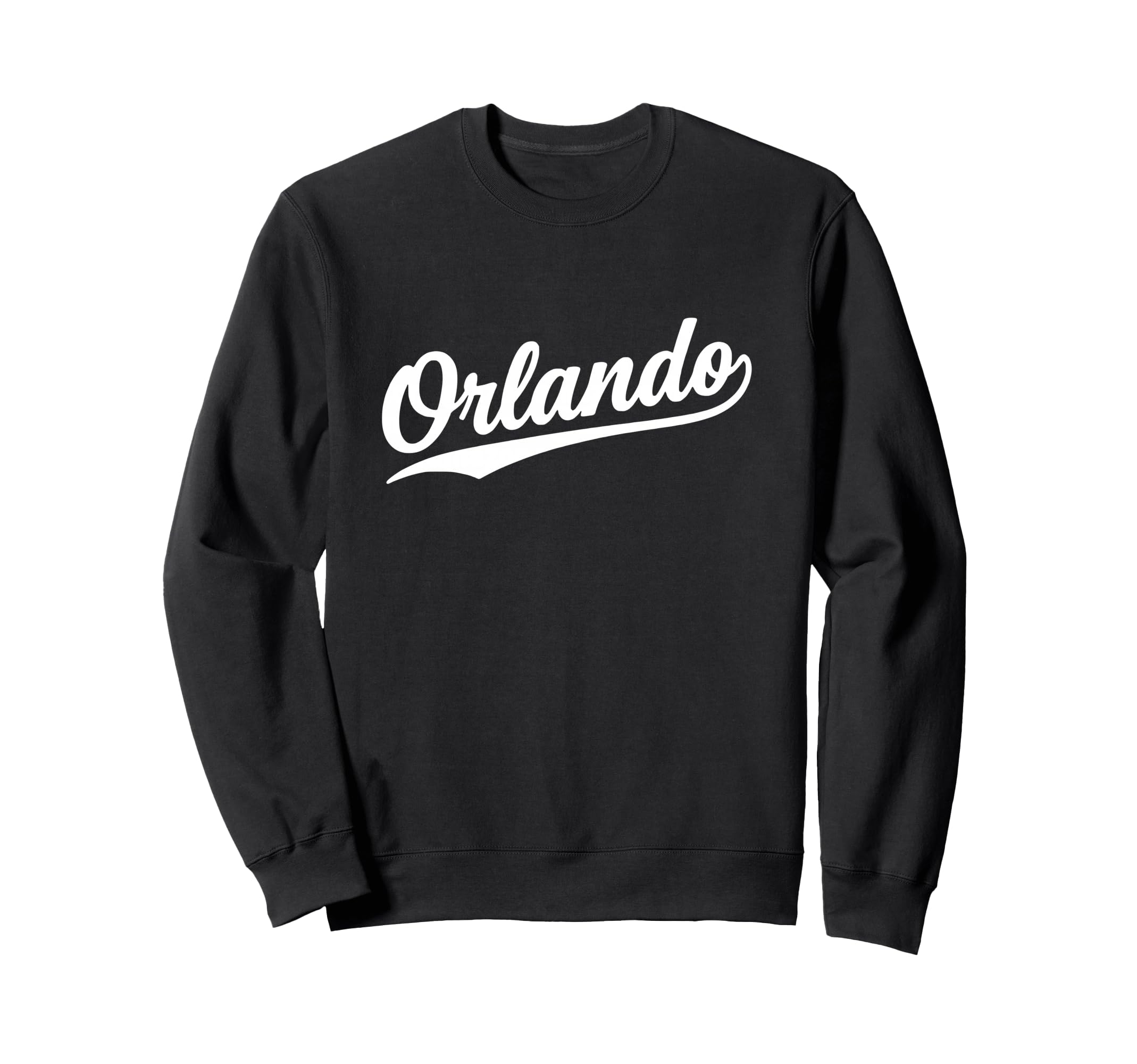 Orlando Florida Script 1970S White Sweatshirt - Graphic Print for Adults - T-Shirt, Sweatshirt, Hoodie