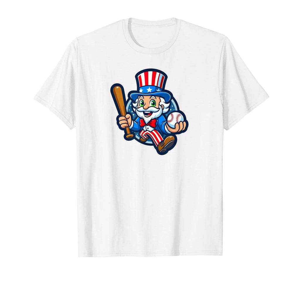 Uncle Sam Baseball 4Th July T-Shirt - Aesthetic Graphic for Adults - T-Shirt, Sweatshirt, Hoodie