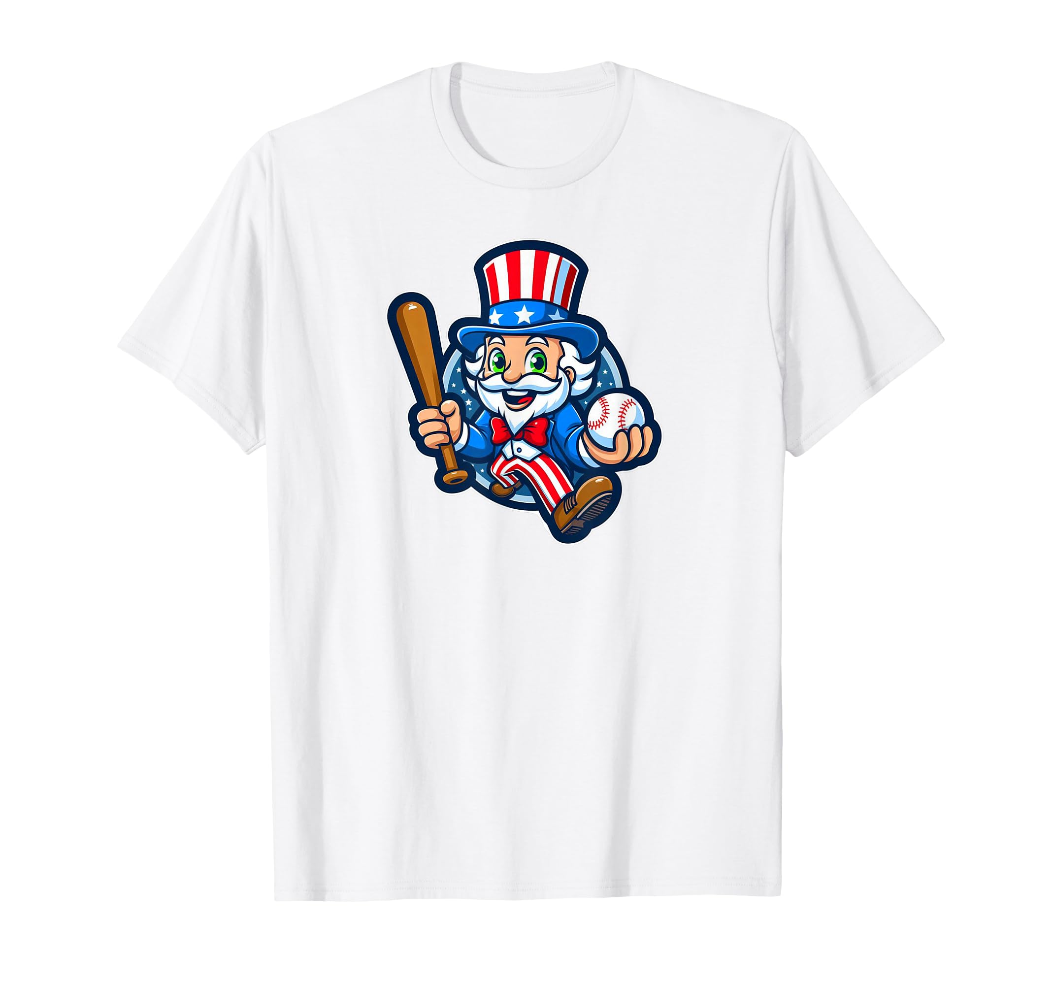 Uncle Sam Baseball 4Th July T-Shirt - Aesthetic Graphic for Adults - T-Shirt, Sweatshirt, Hoodie