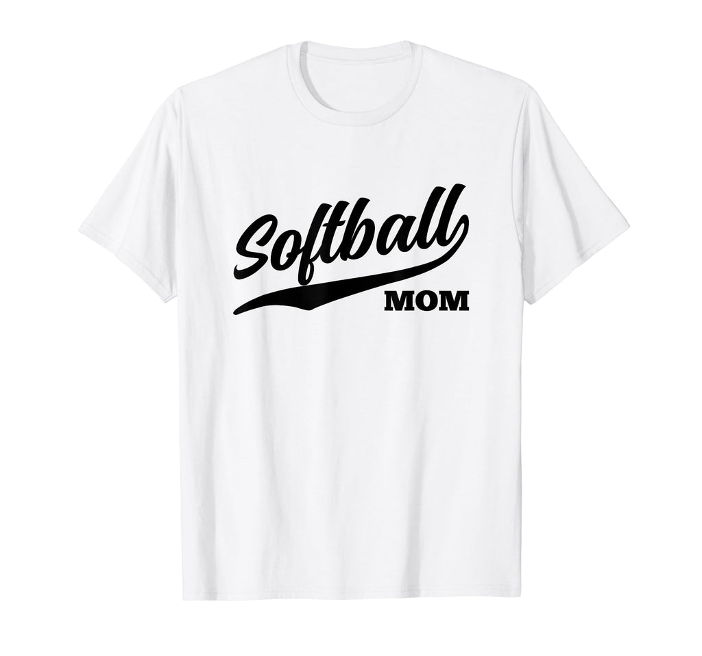 Softball Mom 1970S Cursive Font T-Shirt - Custom Art Print Men Women - T-Shirt, Sweatshirt, Hoodie