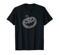 Scary Halloween Pumpkin Dark Distressed T-Shirt - Custom Art Print Unisex - T-Shirt, Sweatshirt, Hoodie