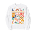 Grandma Boho Floral Folk Art Flowers Sweatshirt - Graphic Print for Adults - T-Shirt, Sweatshirt, Hoodie