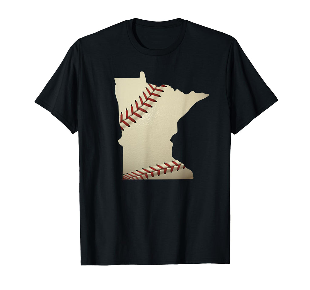 Minnesota Baseball State Map Softball Love T-Shirt - Graphic Print Unisex - T-Shirt, Sweatshirt, Hoodie