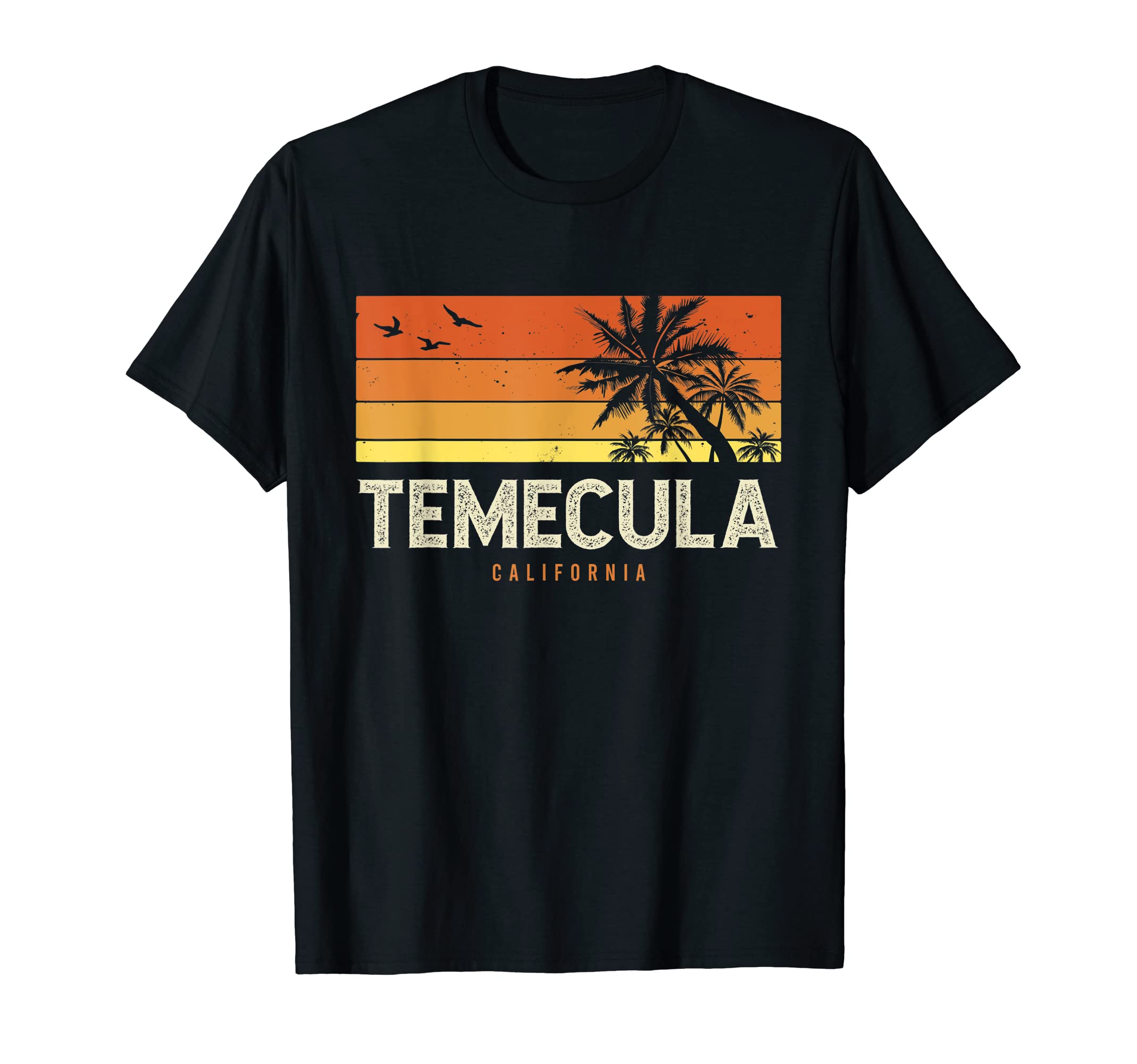 Temecula California Ca Palms Sunset T-Shirt - Custom Art Print Men Women - T-Shirt, Sweatshirt, Hoodie