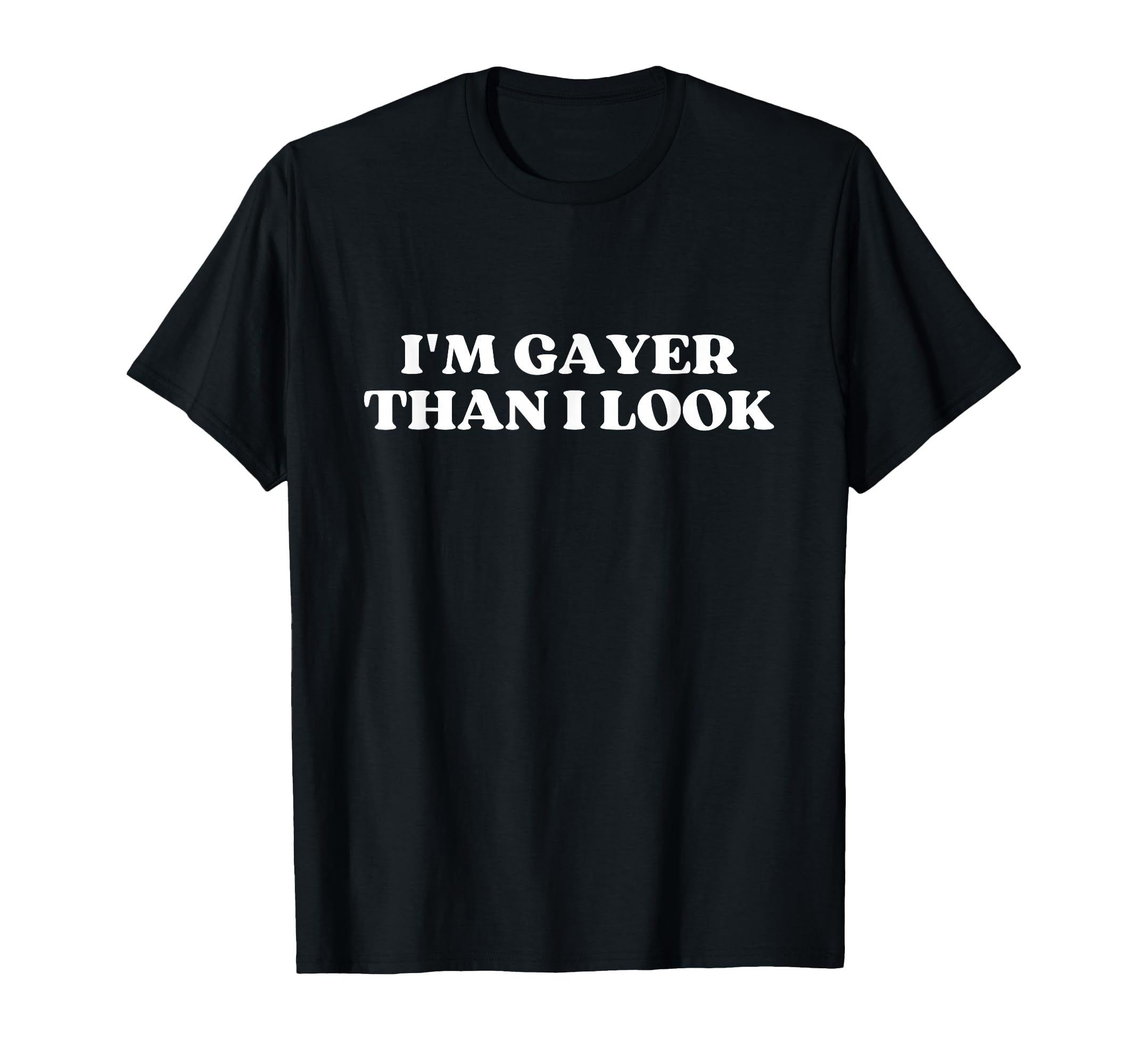 Im Gayer Than I Y2K Aesthetic Black T-Shirt - Graphic Print for Adults - T-Shirt, Sweatshirt, Hoodie