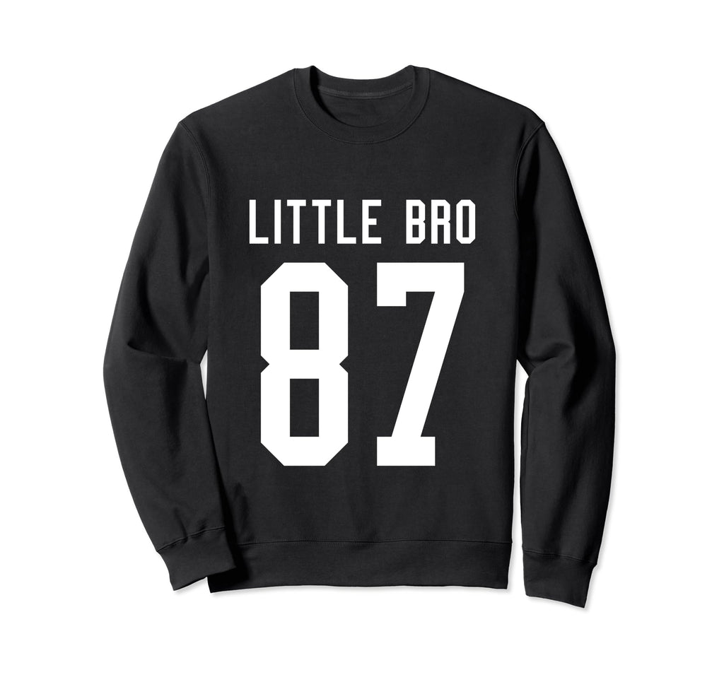 Number 87 Little Bro Biggest Fan Sweatshirt - Custom Art Print Unisex - T-Shirt, Sweatshirt, Hoodie