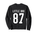 Number 87 Little Bro Biggest Fan Sweatshirt - Custom Art Print Unisex - T-Shirt, Sweatshirt, Hoodie
