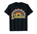 Gemini Flower Power 70S 60S Rainbow T-Shirt - Fun Novelty Design Unisex - T-Shirt, Sweatshirt, Hoodie