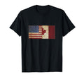 American Canadian Flag Distressed T-Shirt - Trendy Graphic Men Women - T-Shirt, Sweatshirt, Hoodie
