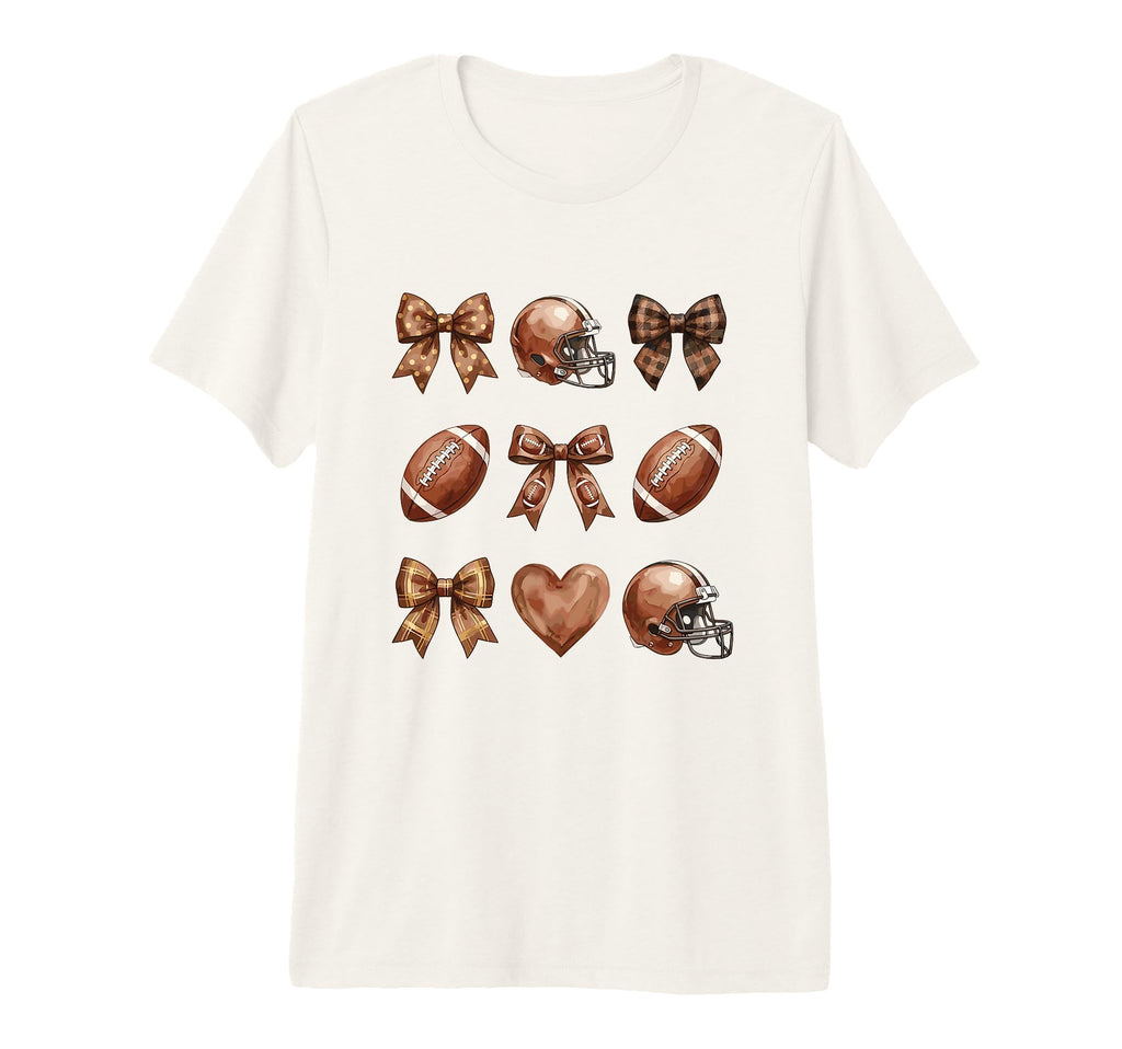 Coquette Football Football Mom Game T-Shirt - Minimalist Print Men Women - T-Shirt, Sweatshirt, Hoodie