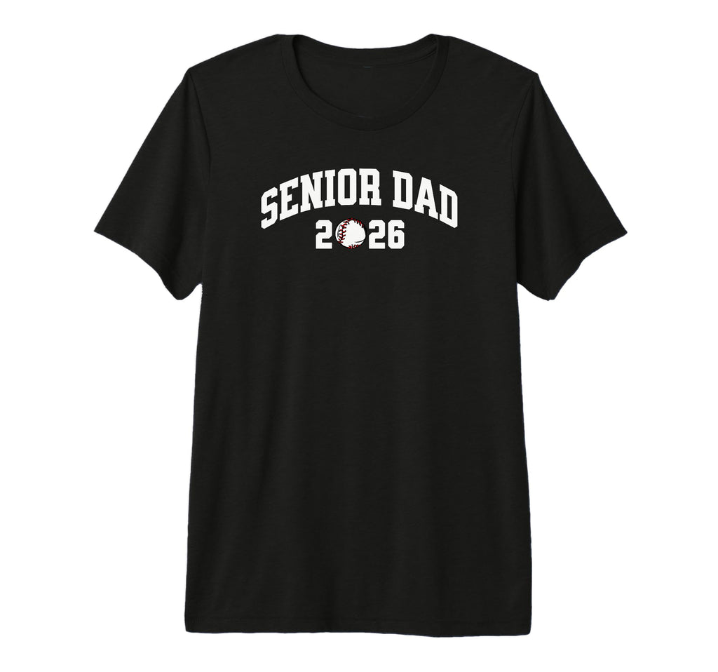 Baseball Senior Dad 2026 Tri Blend T-Shirt - Fun Novelty Design Unisex - T-Shirt, Sweatshirt, Hoodie