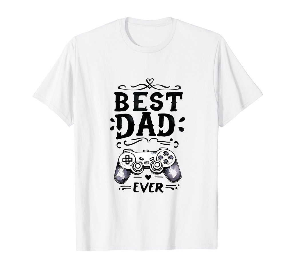 Best Gamer Dad Ever Fathers Day Papa T-Shirt - Minimalist Print Unisex - T-Shirt, Sweatshirt, Hoodie