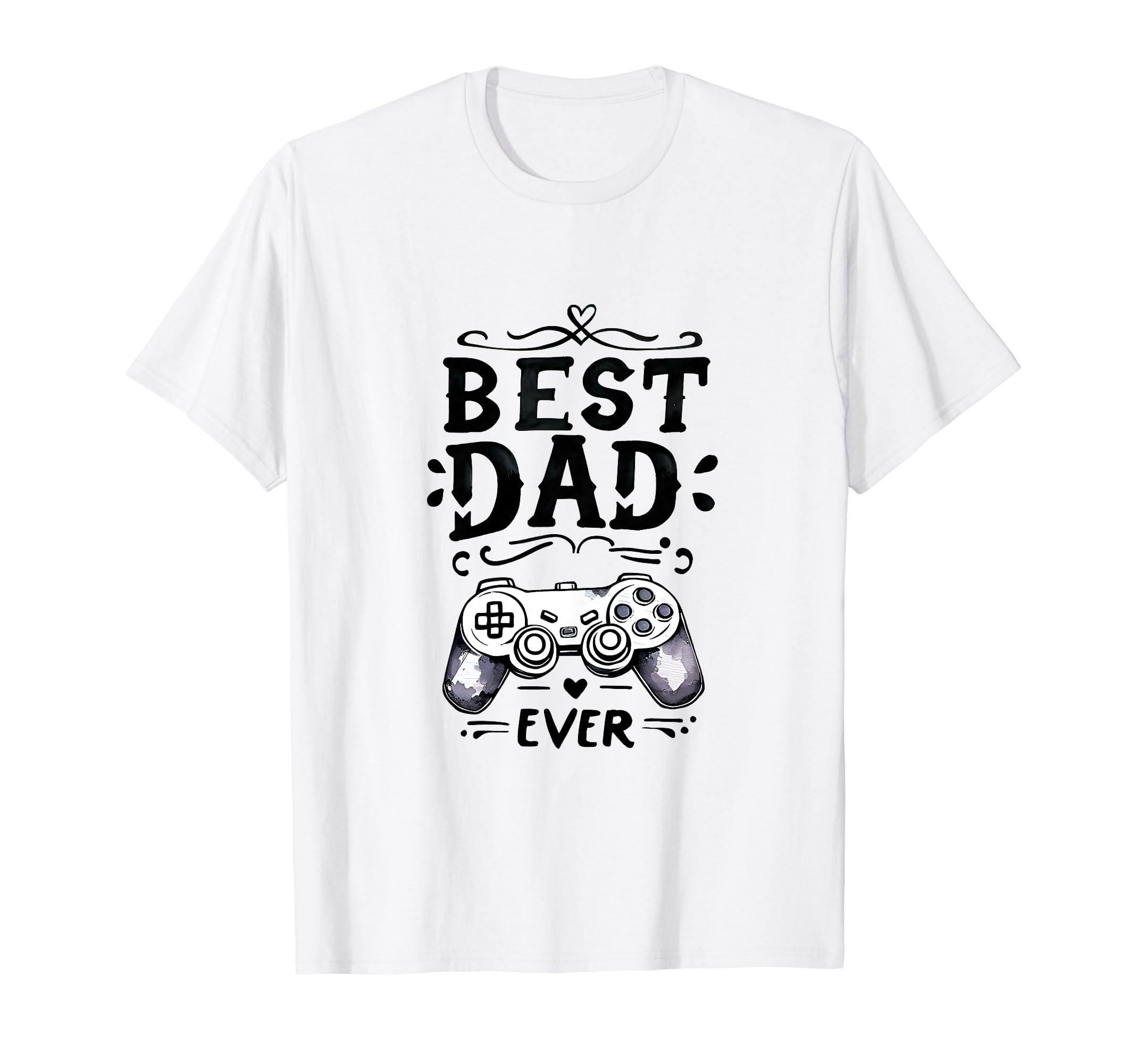 Best Gamer Dad Ever Fathers Day Papa T-Shirt - Minimalist Print Unisex - T-Shirt, Sweatshirt, Hoodie