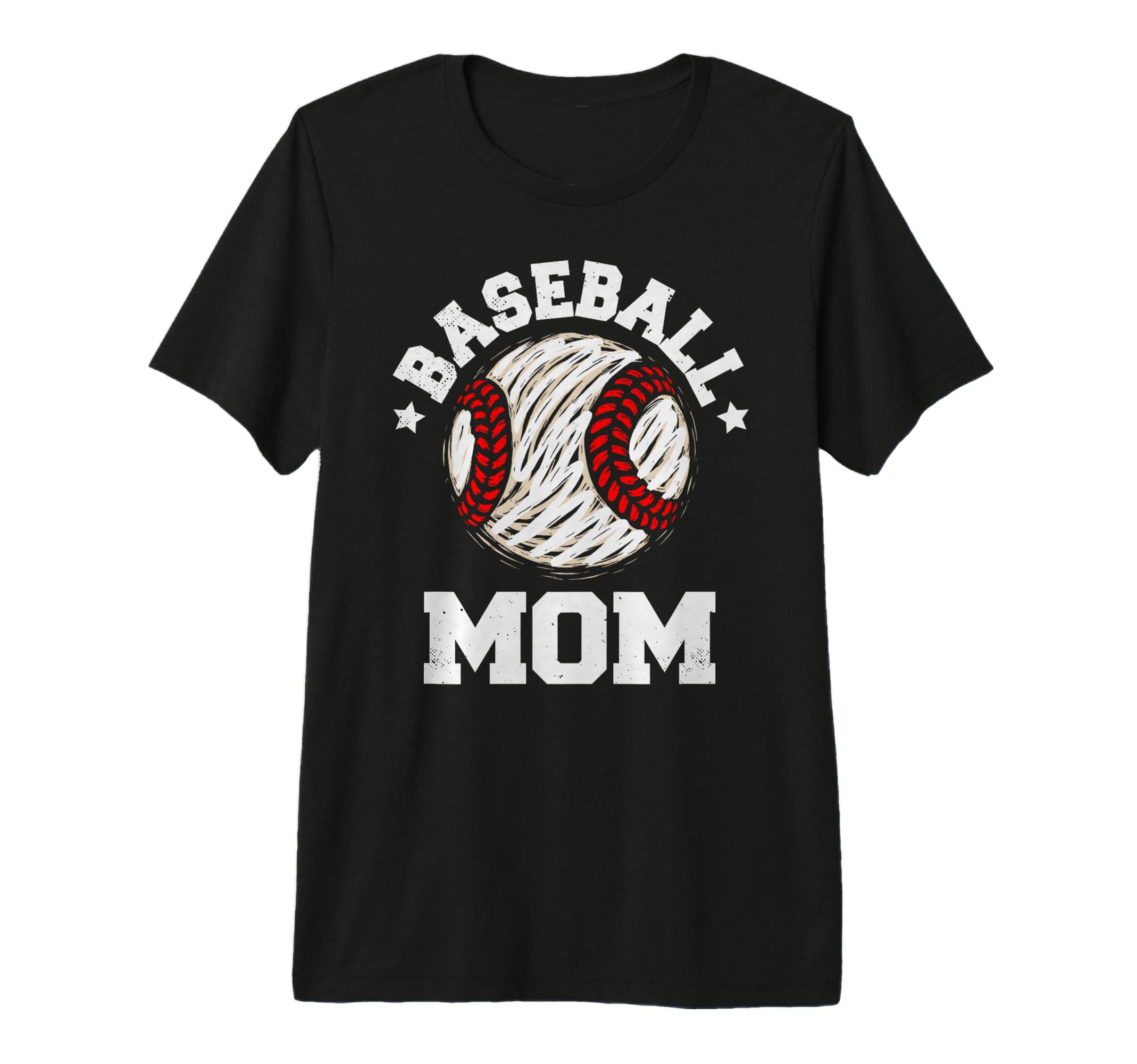 Baseball Mom Distressed Funny T-Shirt - Aesthetic Graphic for Adults - T-Shirt, Sweatshirt, Hoodie