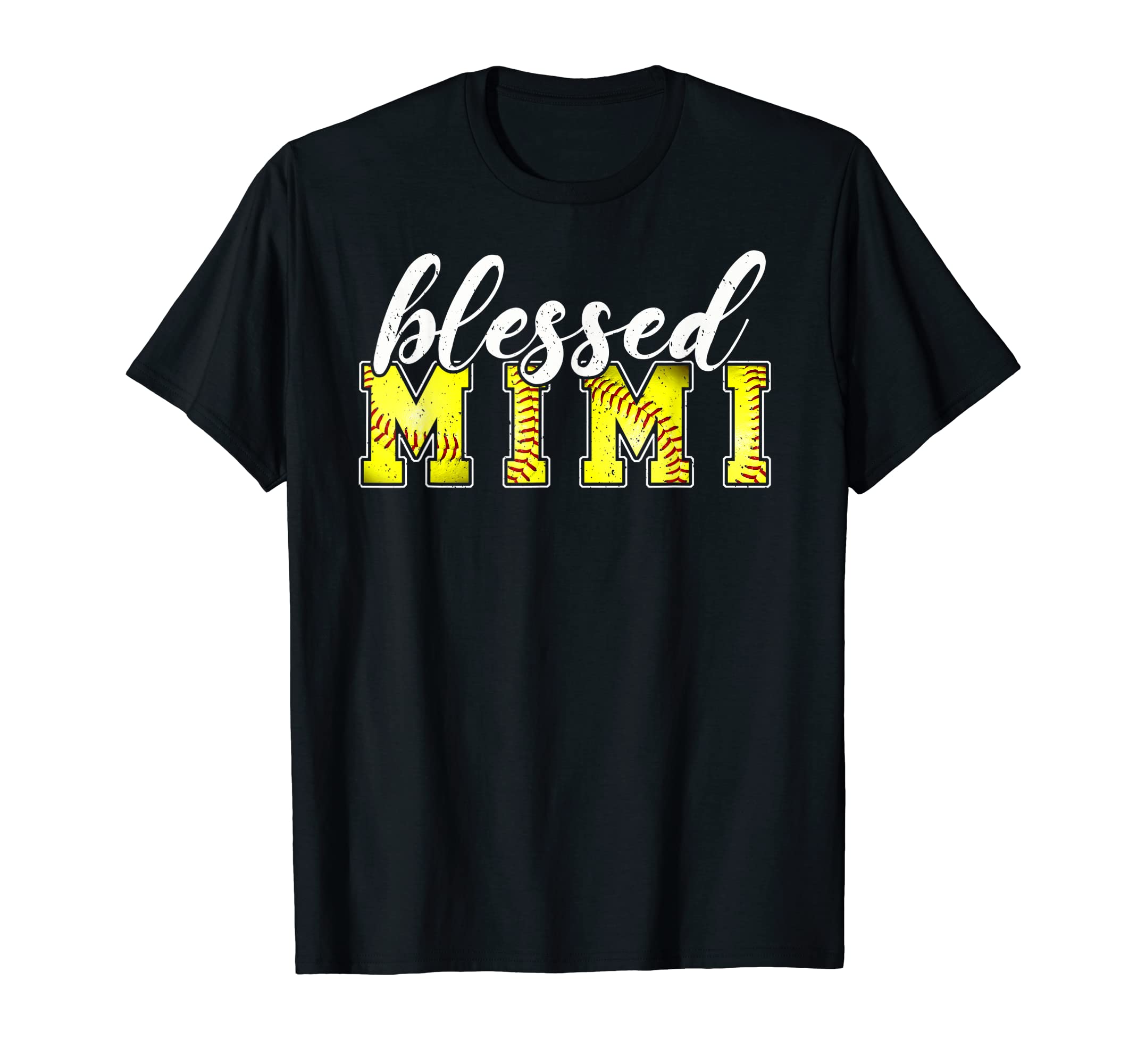 Softball Baseball Blessed Mimi T-Shirt - Aesthetic Graphic for Adults - T-Shirt, Sweatshirt, Hoodie