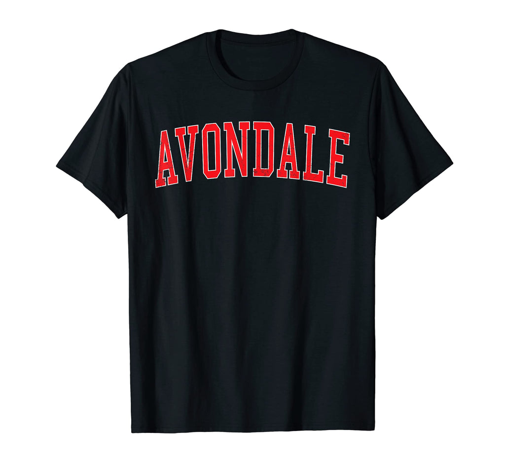Avondale Az Varsity Red Text T-Shirt - Fun Novelty Design for Adults - T-Shirt, Sweatshirt, Hoodie