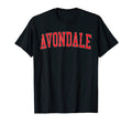 Avondale Az Varsity Red Text T-Shirt - Fun Novelty Design for Adults - T-Shirt, Sweatshirt, Hoodie