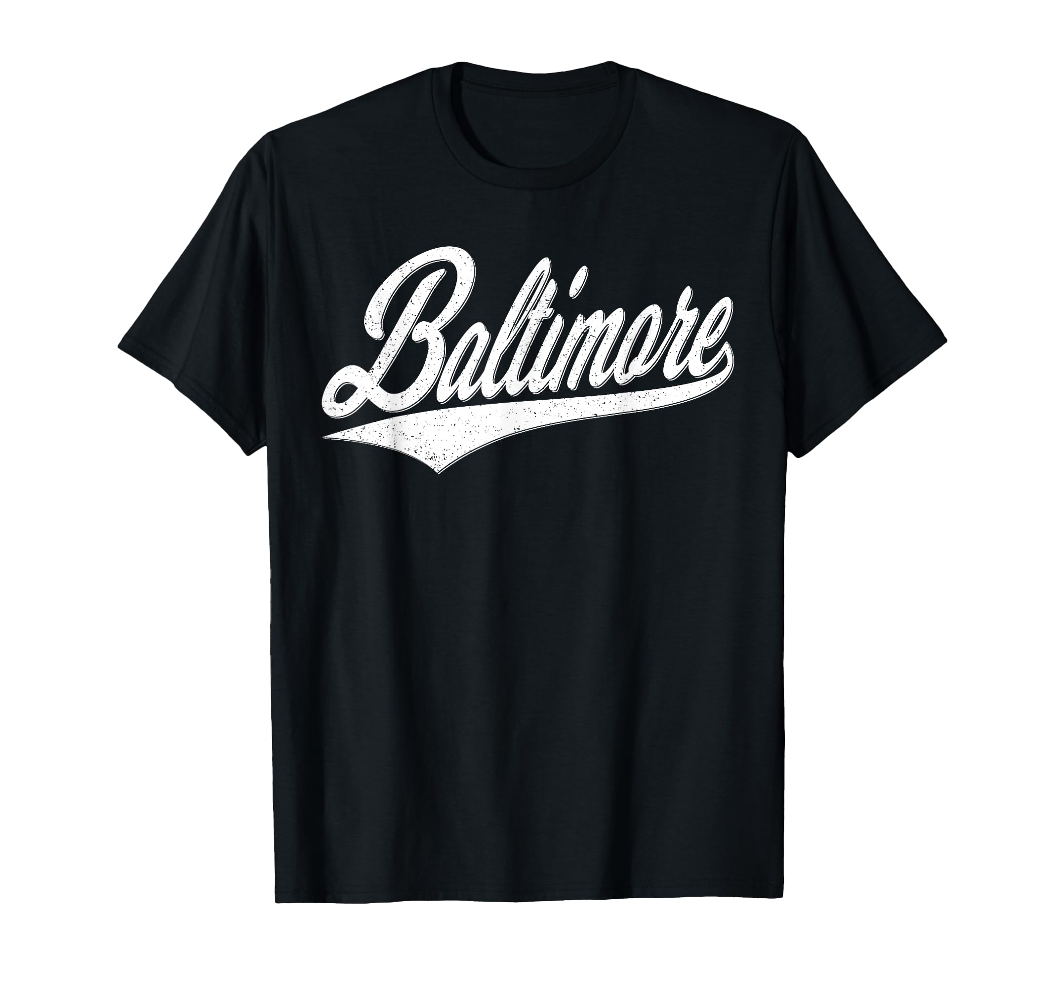 Baltimore Maryland Varsity Script T-Shirt - Minimalist Print for Adults - T-Shirt, Sweatshirt, Hoodie