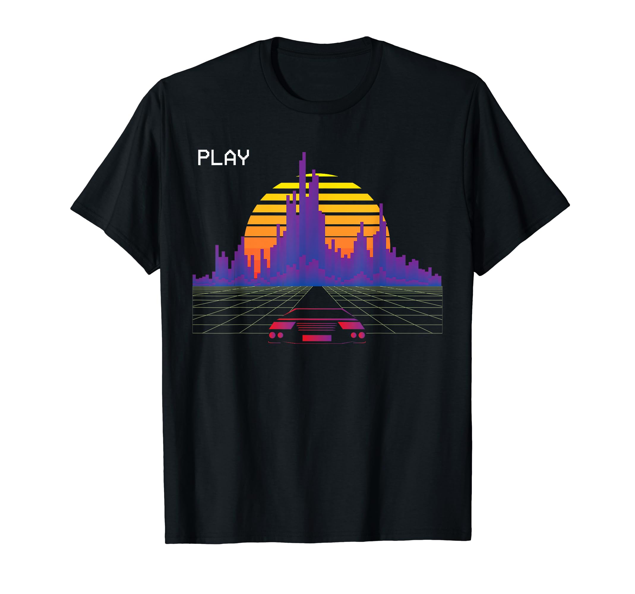 Outrun Synthwave Sunset Aesthetic T-Shirt - Streetwear Style Men Women - T-Shirt, Sweatshirt, Hoodie