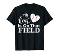 Baseball Mom My Heart Is That T-Shirt - Casual Everyday Wear for Adults - T-Shirt, Sweatshirt, Hoodie
