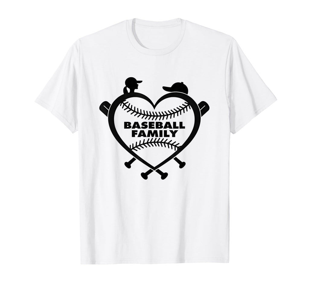 Baseball Family Sister Heart Love Fan T-Shirt - Novelty Apparel Men Women - T-Shirt, Sweatshirt, Hoodie