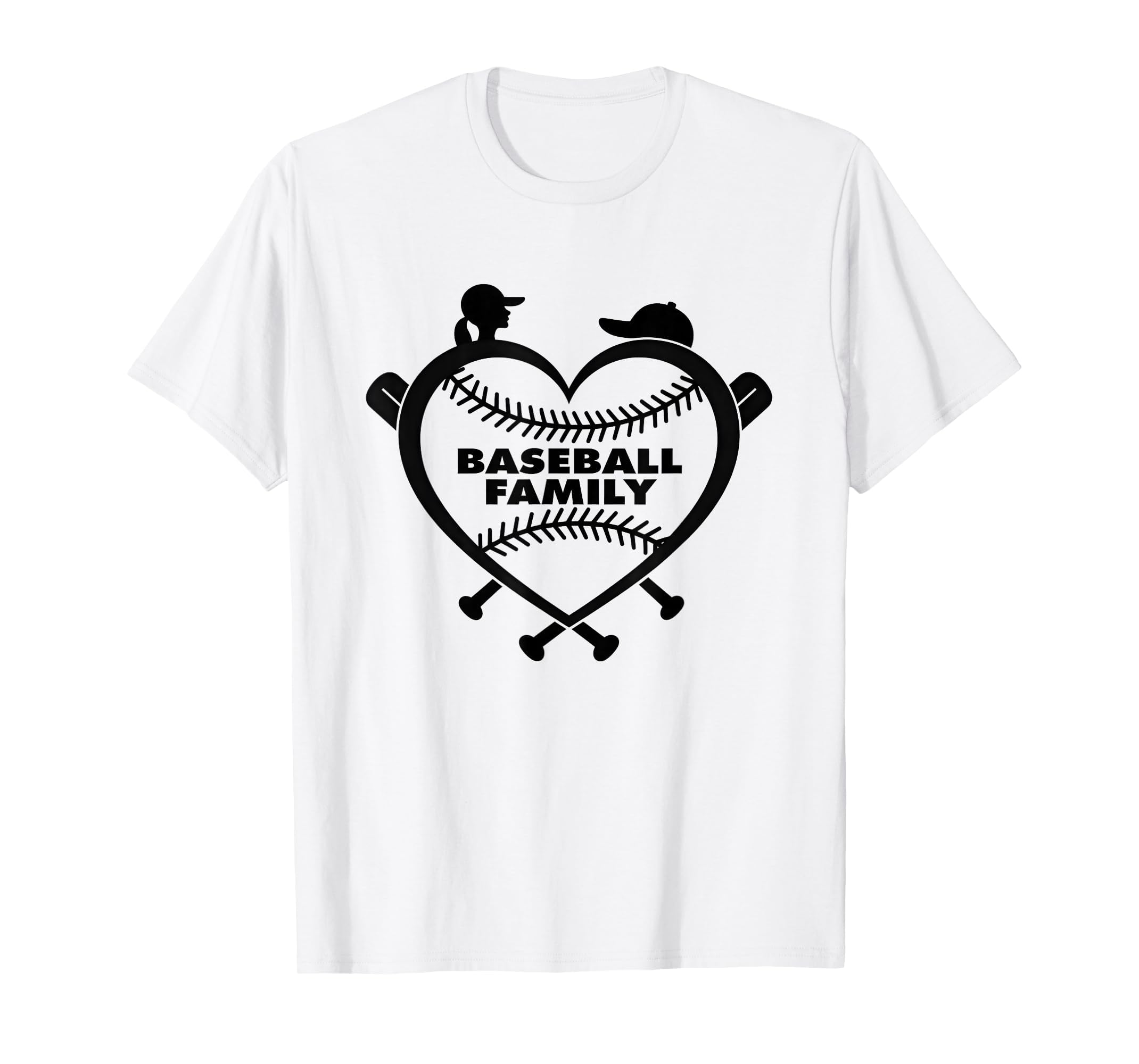 Baseball Family Sister Heart Love Fan T-Shirt - Novelty Apparel Men Women - T-Shirt, Sweatshirt, Hoodie