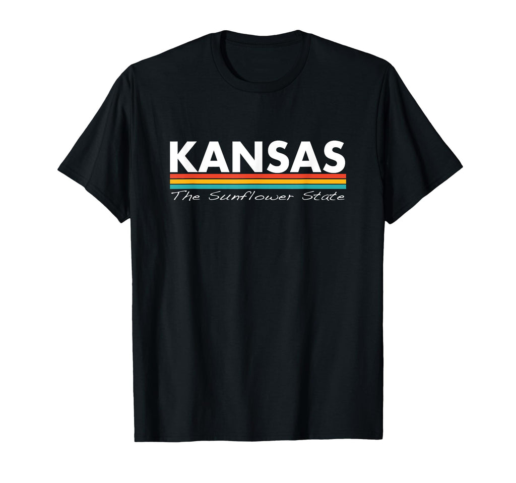 Kansas Sunflower State Stripes T-Shirt - Aesthetic Graphic Unisex - T-Shirt, Sweatshirt, Hoodie