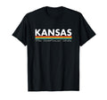 Kansas Sunflower State Stripes T-Shirt - Aesthetic Graphic Unisex - T-Shirt, Sweatshirt, Hoodie
