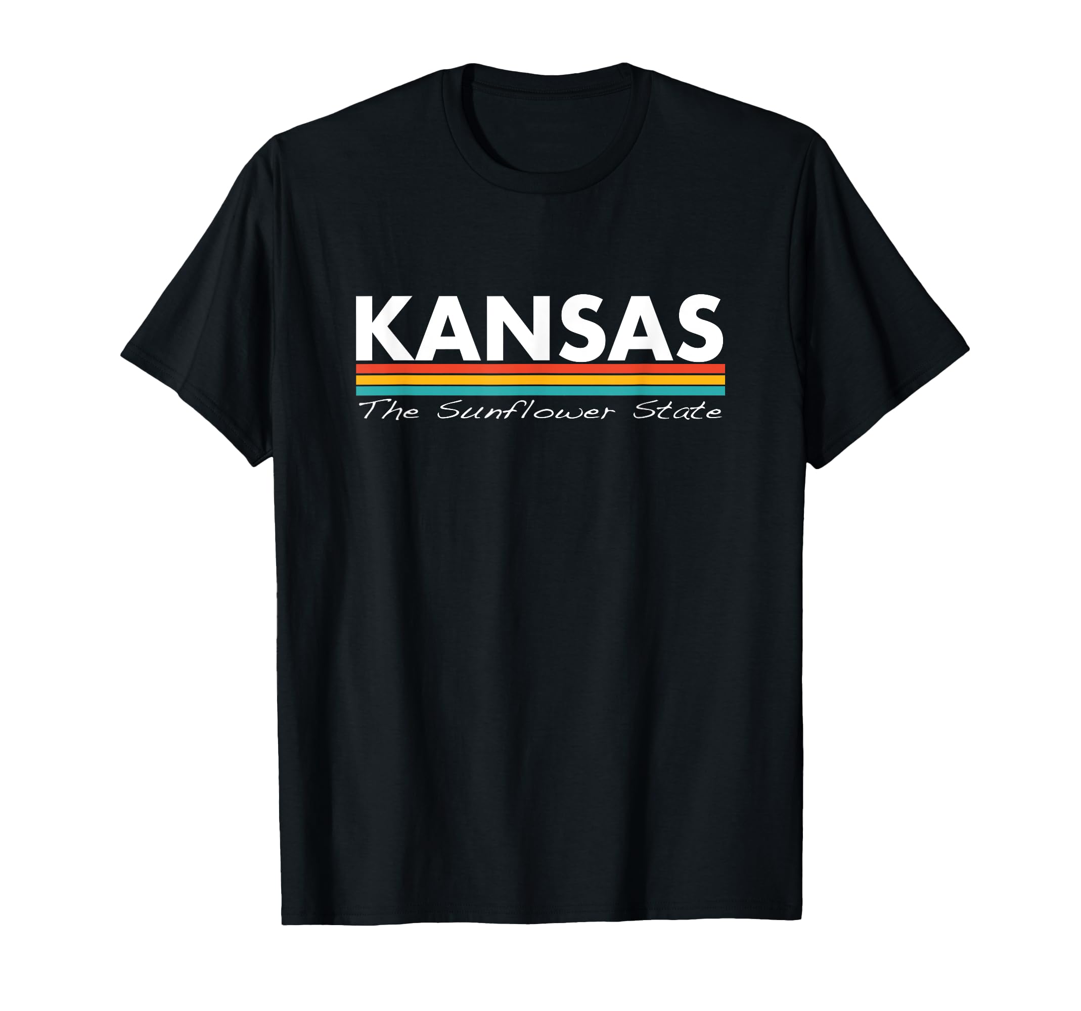 Kansas Sunflower State Stripes T-Shirt - Aesthetic Graphic Unisex - T-Shirt, Sweatshirt, Hoodie
