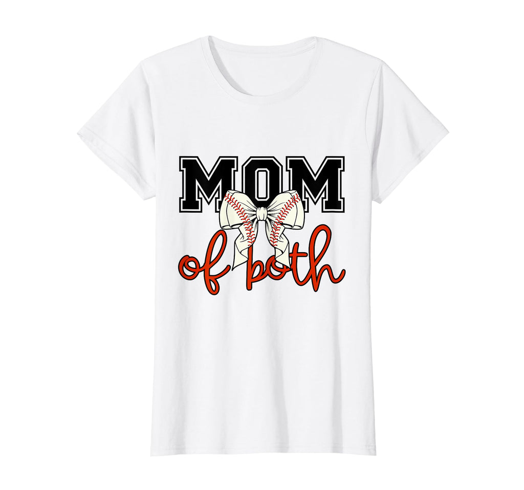 Womens Mom Both Softball Baseball T-Shirt - Aesthetic Graphic Men Women - T-Shirt, Sweatshirt, Hoodie