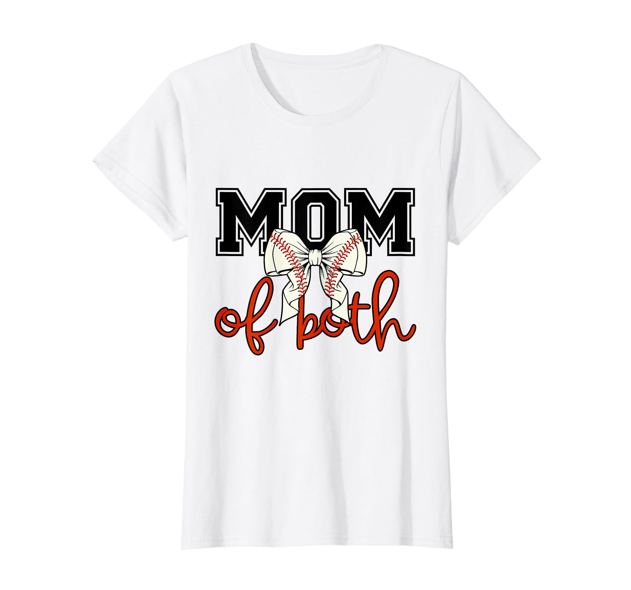 Womens Mom Both Softball Baseball T-Shirt - Aesthetic Graphic Men Women - T-Shirt, Sweatshirt, Hoodie