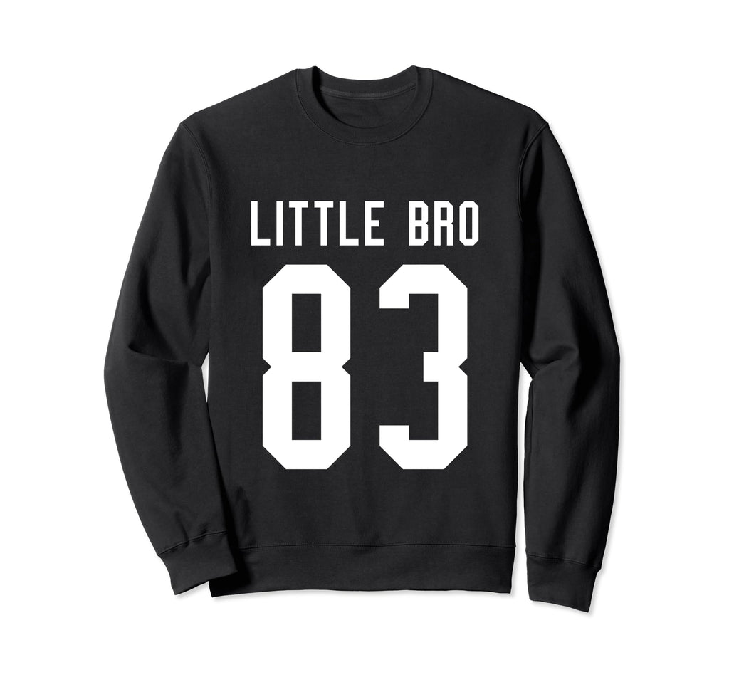 Number 83 Little Bro Biggest Fan Sweatshirt - Casual Everyday Wear Unisex - T-Shirt, Sweatshirt, Hoodie