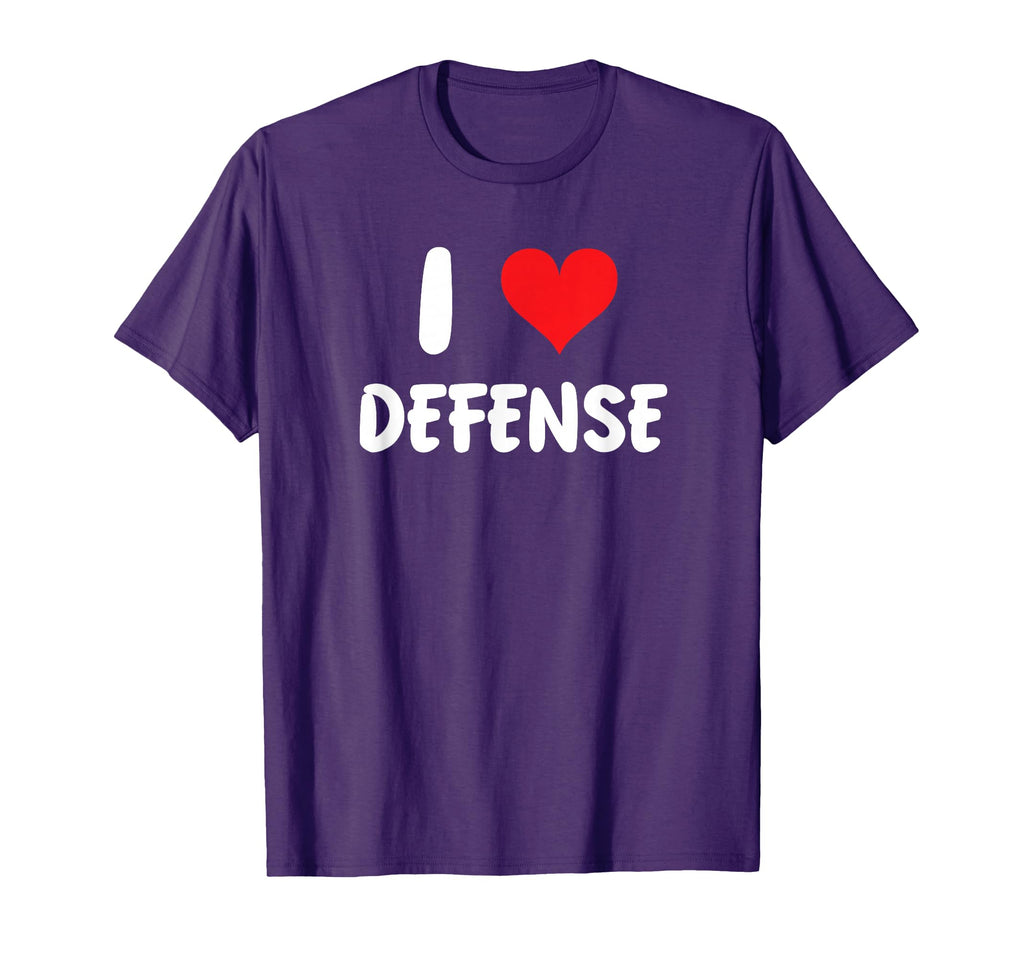I Love Defense Heart Football Basketball T-Shirt - Trendy Graphic Unisex - T-Shirt, Sweatshirt, Hoodie