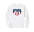 Love Baseball Heart Laces American Sweatshirt - Minimalist Print Men Women - T-Shirt, Sweatshirt, Hoodie