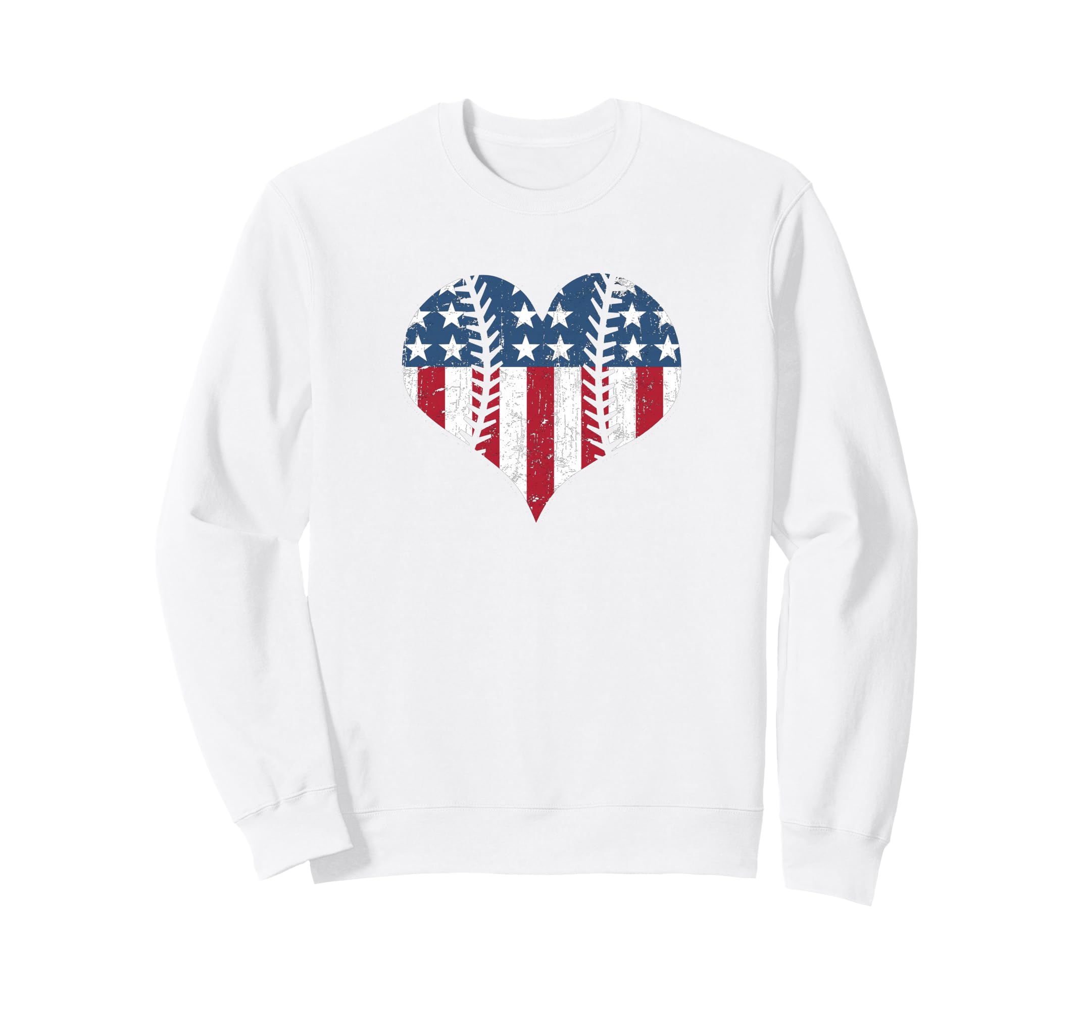 Love Baseball Heart Laces American Sweatshirt - Minimalist Print Men Women - T-Shirt, Sweatshirt, Hoodie