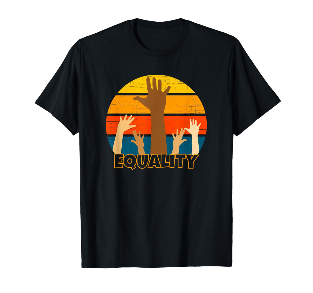 Love Equal Rights 70S 80S Sunset Racial T-Shirt - Custom Art Print Unisex - T-Shirt, Sweatshirt, Hoodie