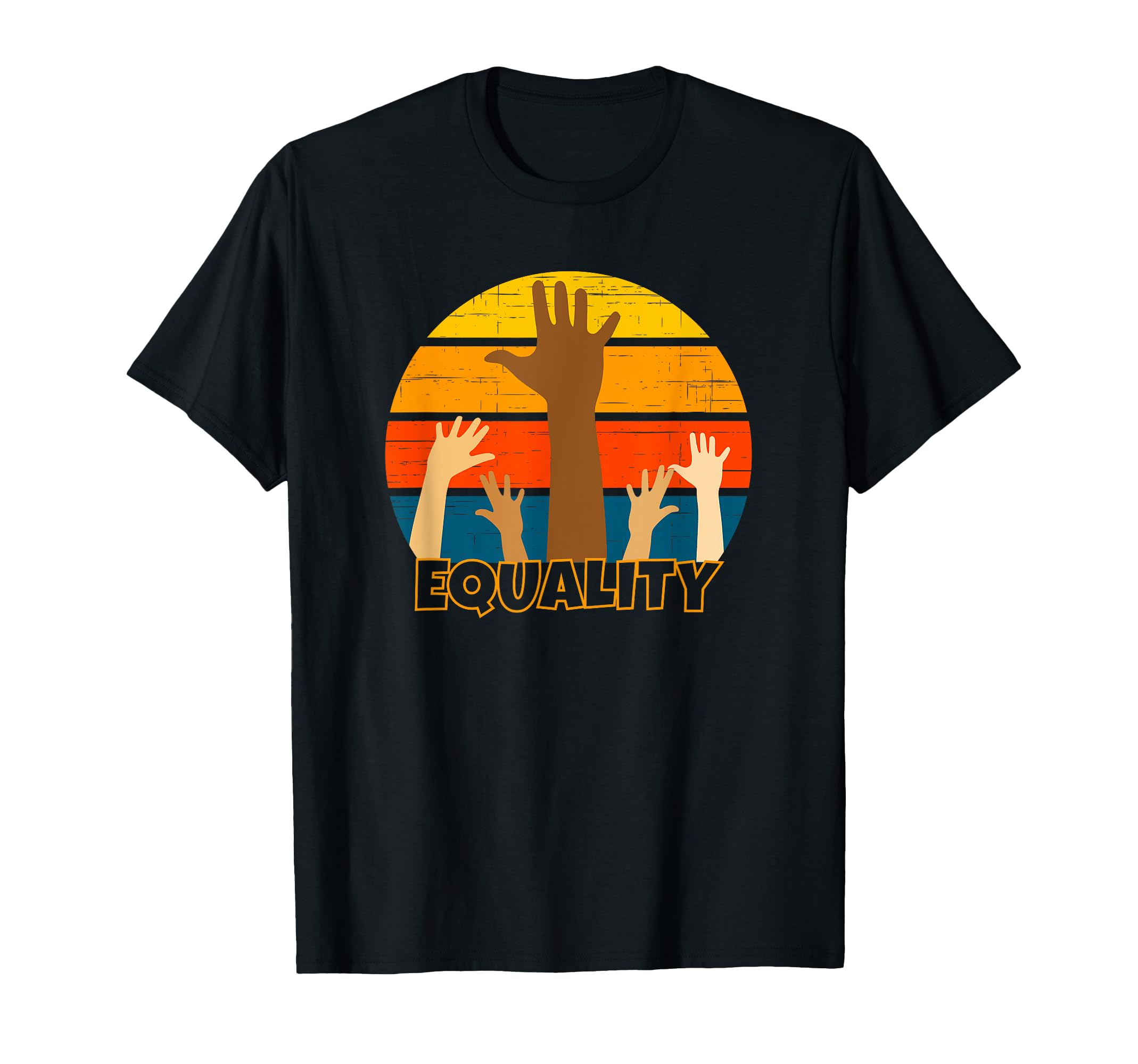 Love Equal Rights 70S 80S Sunset Racial T-Shirt - Custom Art Print Unisex - T-Shirt, Sweatshirt, Hoodie