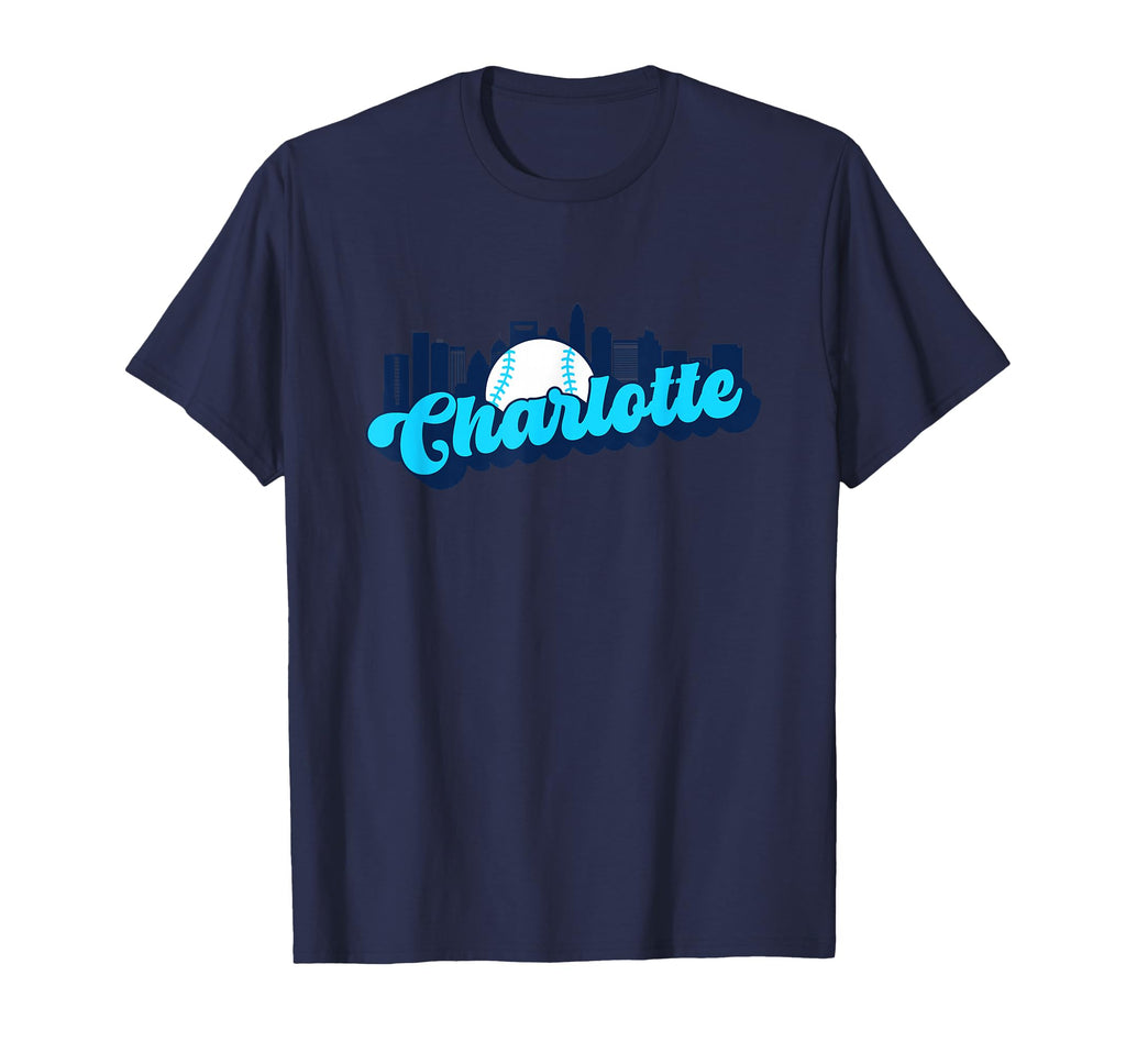 Charlotte Baseball City Skyline T-Shirt - Streetwear Style Men Women - T-Shirt, Sweatshirt, Hoodie