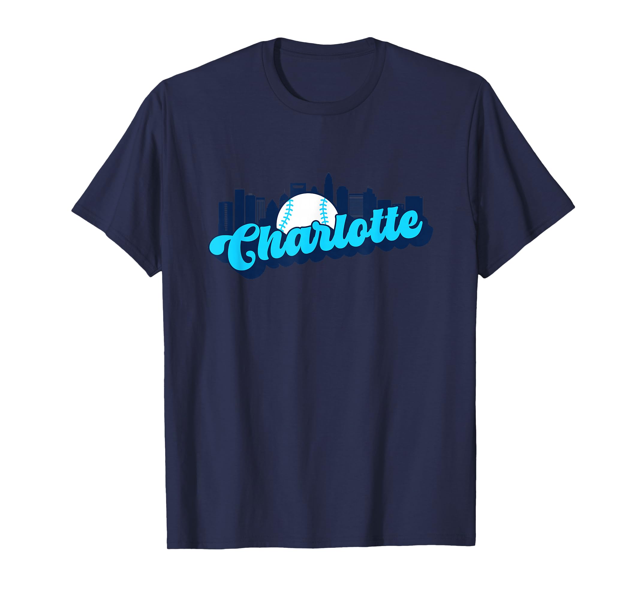 Charlotte Baseball City Skyline T-Shirt - Streetwear Style Men Women - T-Shirt, Sweatshirt, Hoodie