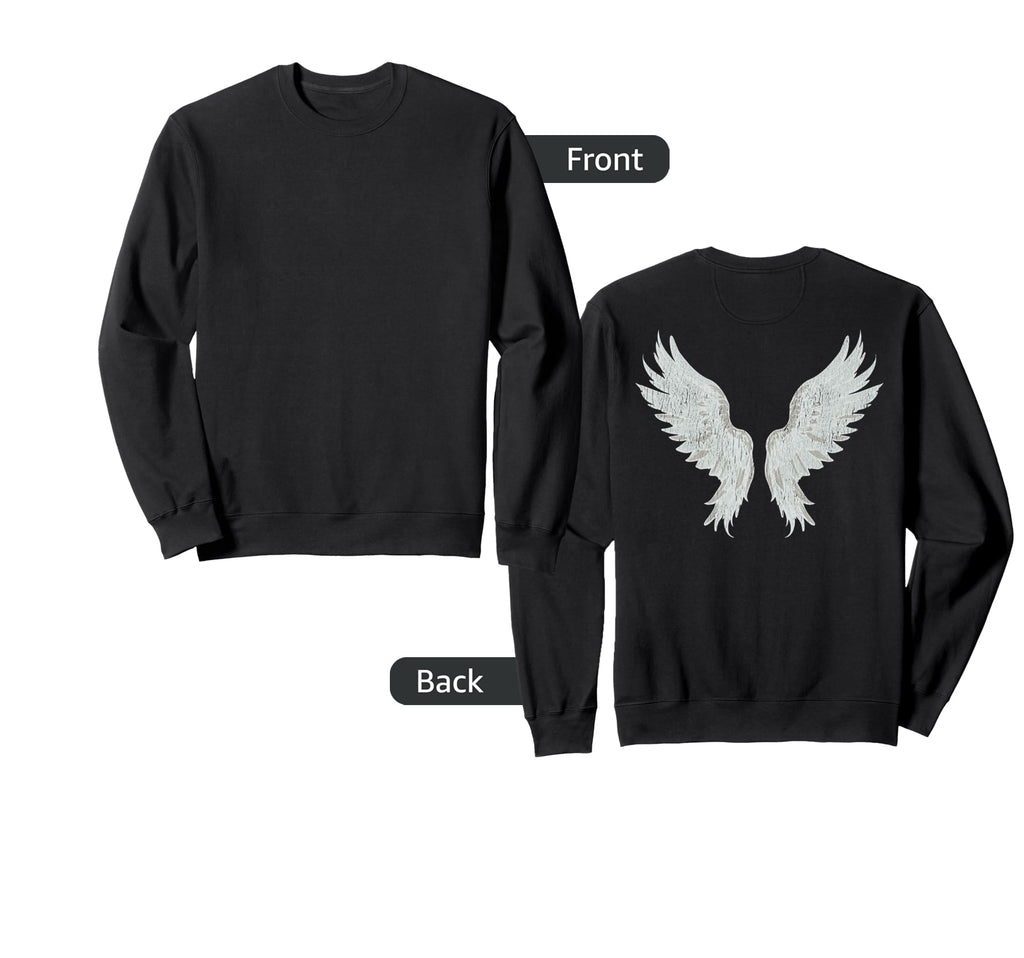 Gothic Angel Wings Fairy Grunge Sweatshirt - Streetwear Style Men Women - T-Shirt, Sweatshirt, Hoodie