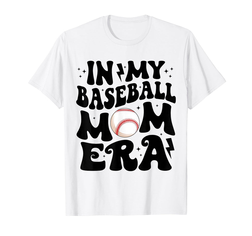 My Baseball Mom Era Groovy Baseball T-Shirt - Minimalist Print Men Women - T-Shirt, Sweatshirt, Hoodie