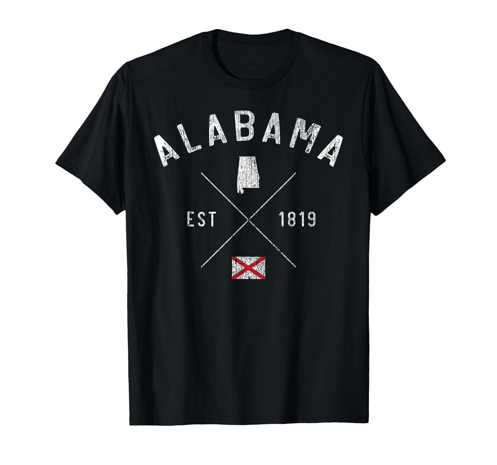 Alabama State Flag And Year T-Shirt - Casual Everyday Wear Unisex - T-Shirt, Sweatshirt, Hoodie