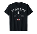 Alabama State Flag And Year T-Shirt - Casual Everyday Wear Unisex - T-Shirt, Sweatshirt, Hoodie